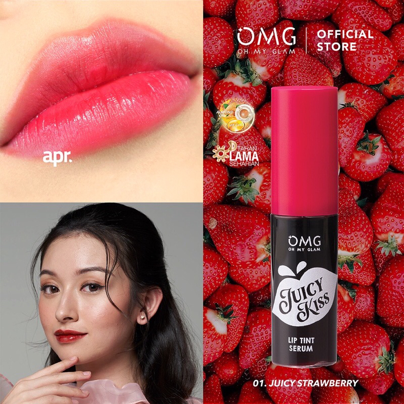 Jual OH MY GLAM Juicy Kiss Lip Tint Serum 5.3gr OMG LIP TINT Shopee