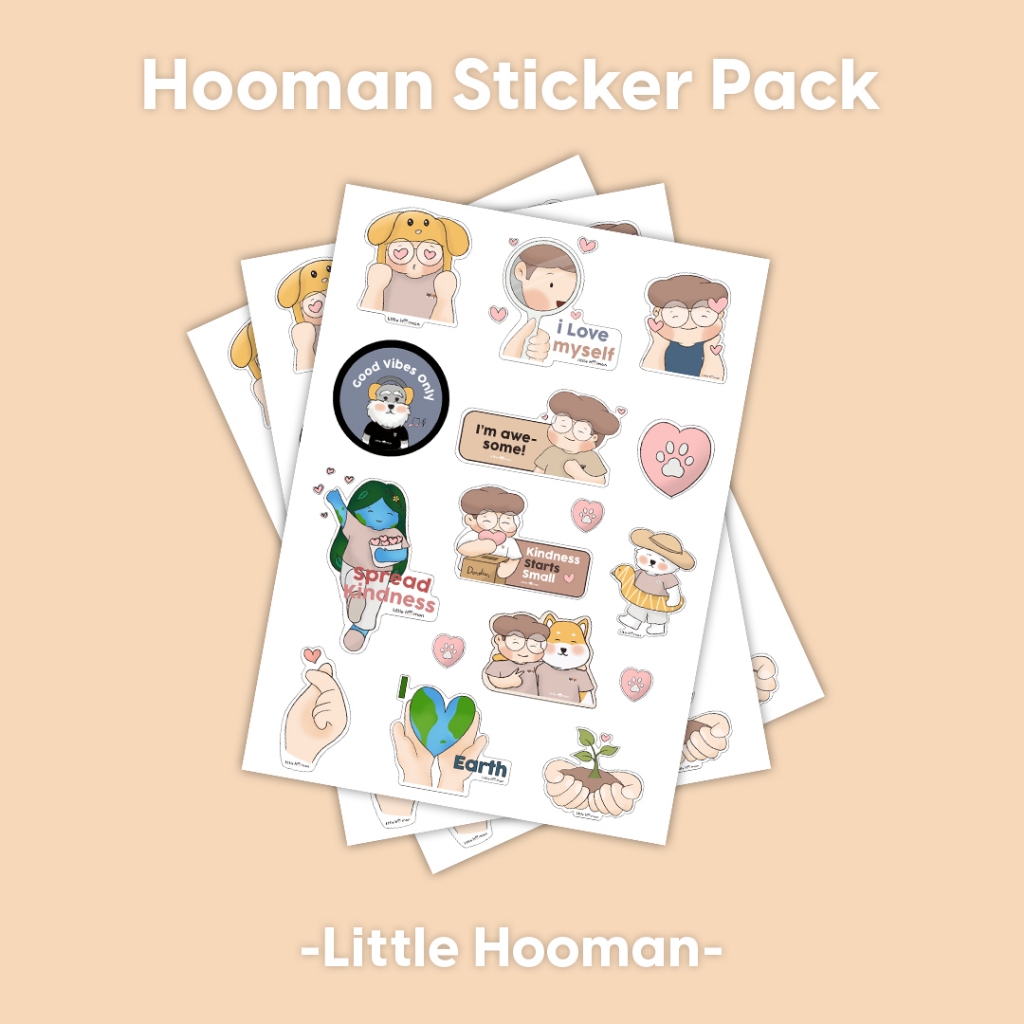 Jual Little Hooman Sticker Pack | Shopee Indonesia