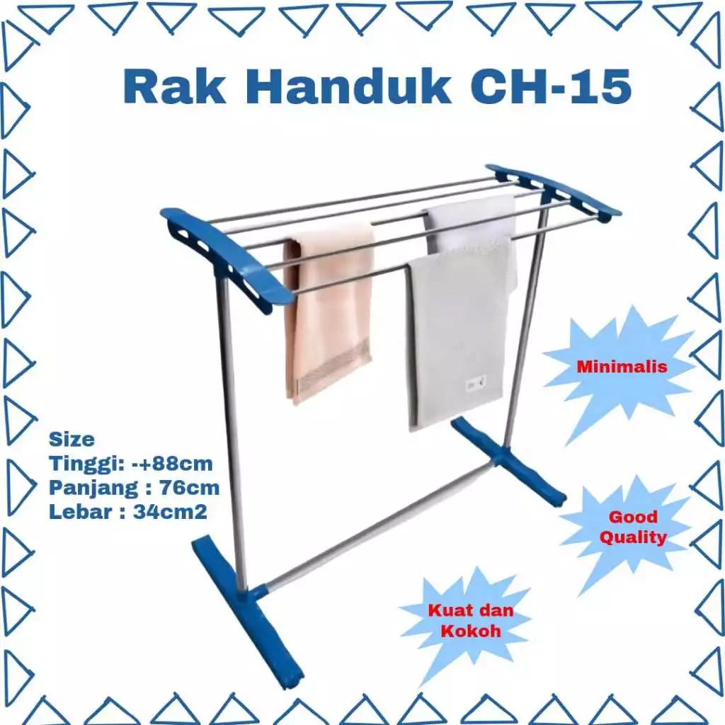 RAK JEMURAN HANDUK DAN PAKAIAN BAJU / STAINLESS RACK LAUNDRY | AutoStock