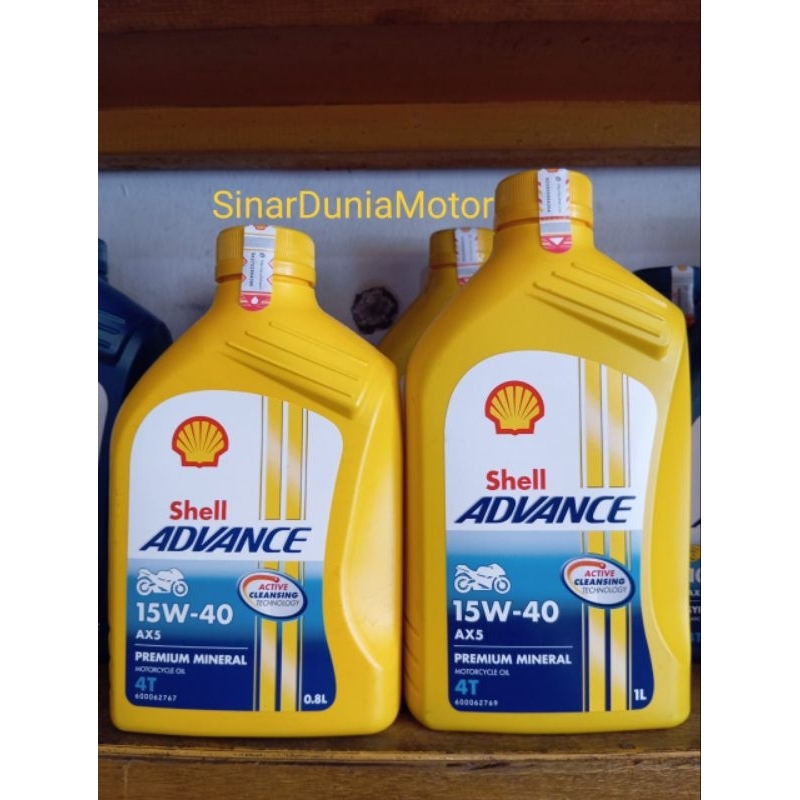 Jual Oli Motor Shell Advance AX5 4T 15W-40 Original BISA BARCODE ...