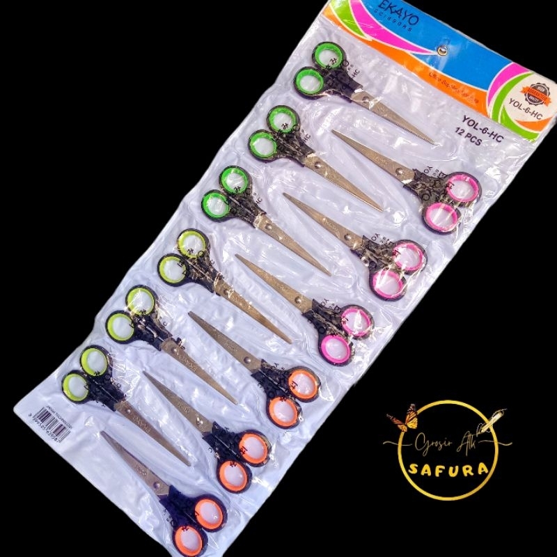 Jual Gunting renteng isi 12 pcs kecil dan tanggung murah | Shopee Indonesia