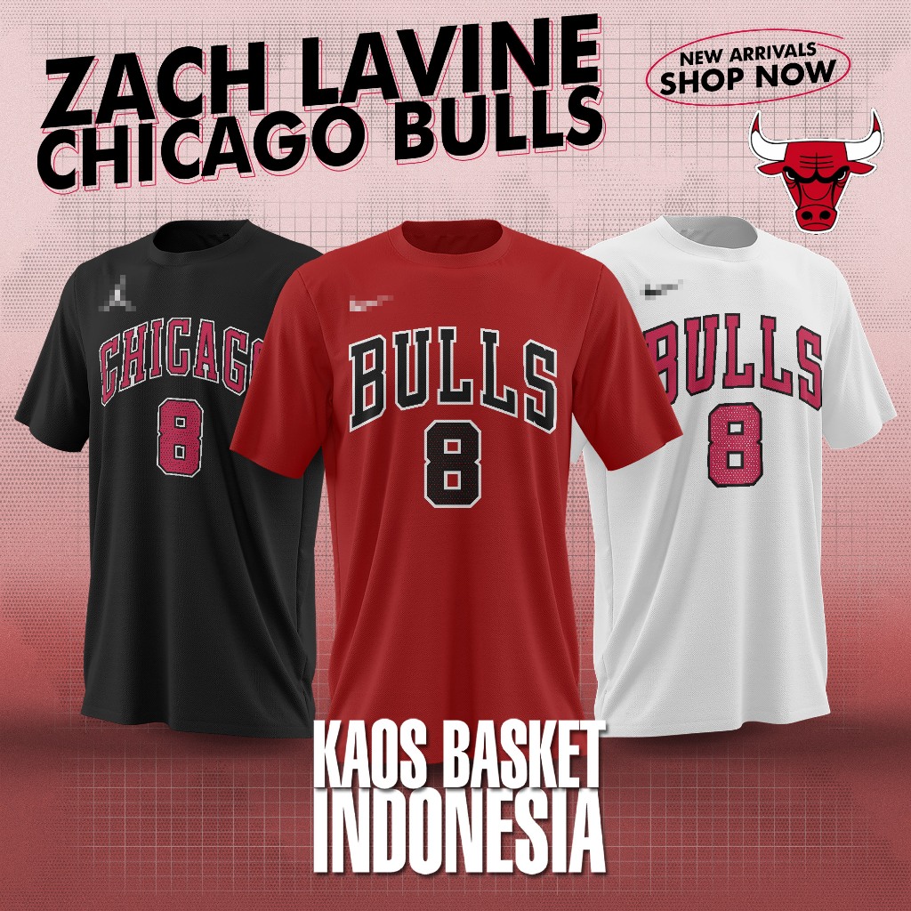 Zach LaVine Chicago Bulls Hardwood Classics Men's #8 Split T-Shirt - Black  Red - T-Shirt,Zach LaVine Bulls Jersey - lavine city edition 