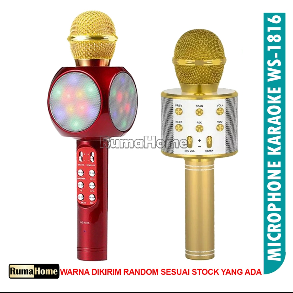 Jual Mic Bluetooth WS858 / Smule Wireless Karaoke Portable
