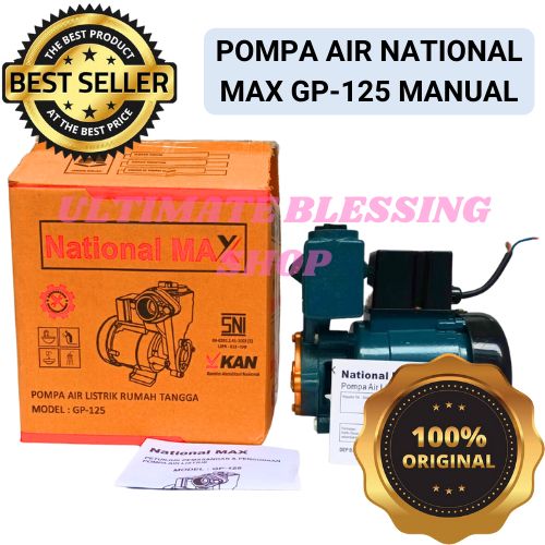 Jual Pompa Air Listrik NATIONAL MAX GP-125 Pompa Air Original