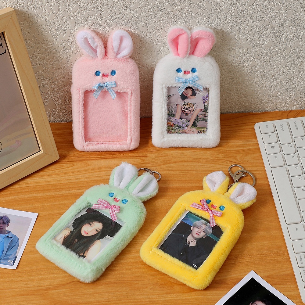 Jual Kelinci Lucu Plush Card Holder Dengan Gantungan Kunci Kartun
