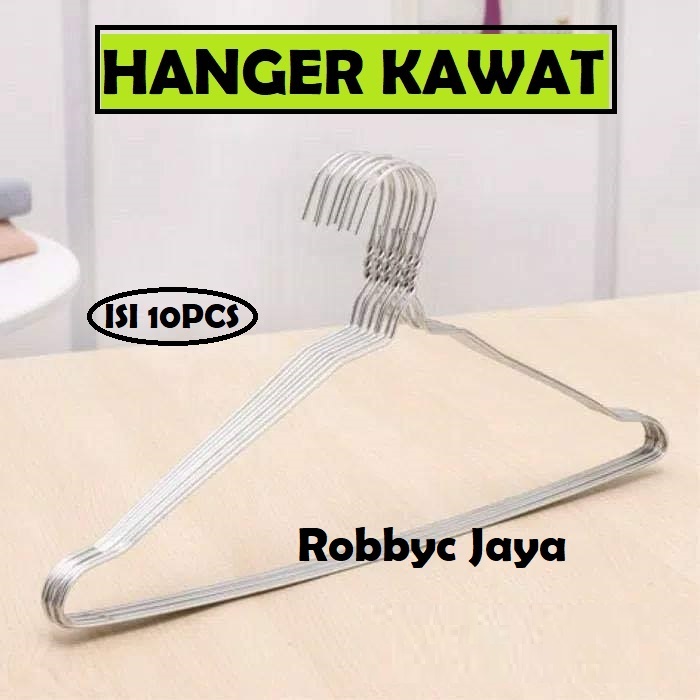 Jual Hanger Kawat Besi Pack Isi Gantungan Baju Stainless Shopee Indonesia