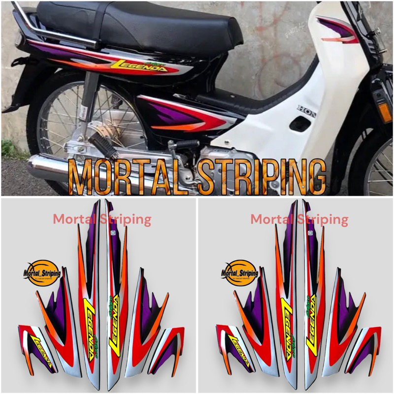 Jual Sticker Striping Full Set Lis List Bodi Honda Motor Astrea Legenda Merah Shopee