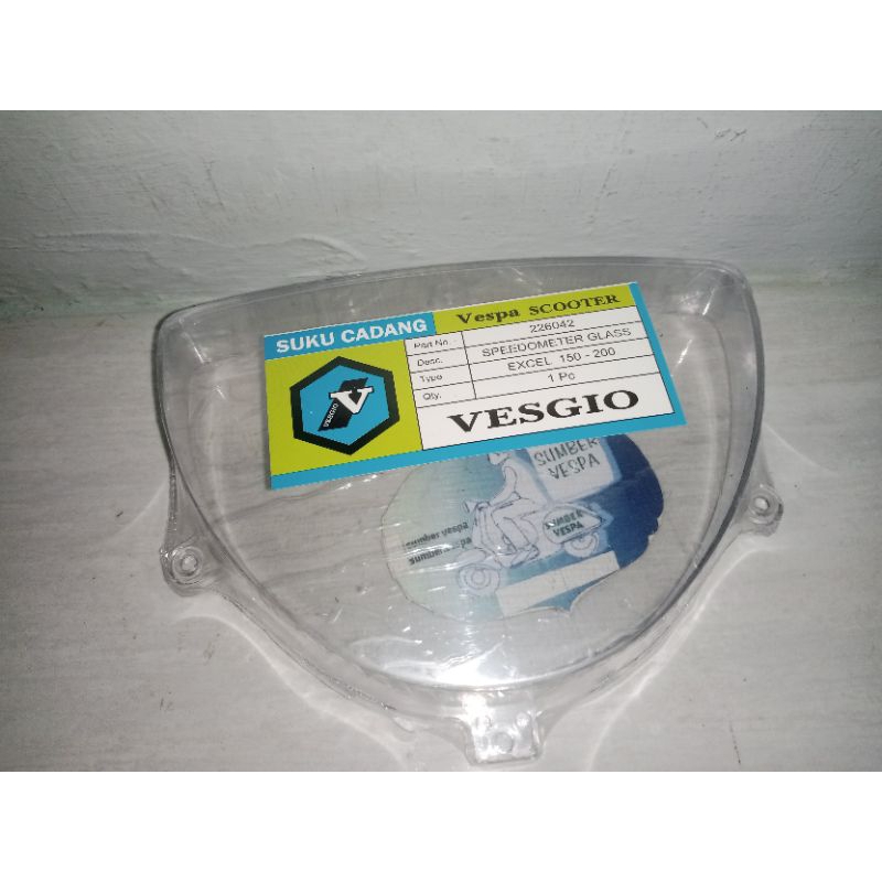 Jual Mika Speedometer Vespa Excel / Kaca Speedometer Vespa Excel Dengan