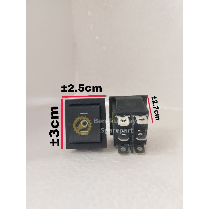 Jual Saklar Hitam On Off On 6pin/Saklar Petak/Saklar Kotak On Off On ...