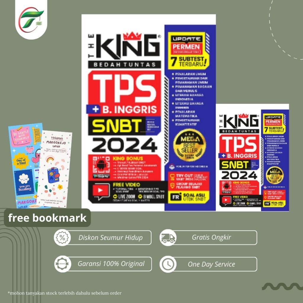 Jual BUKU ORI THE KING SNBT TPS SNBT 2024 FREE TOTEBAG | Shopee Indonesia