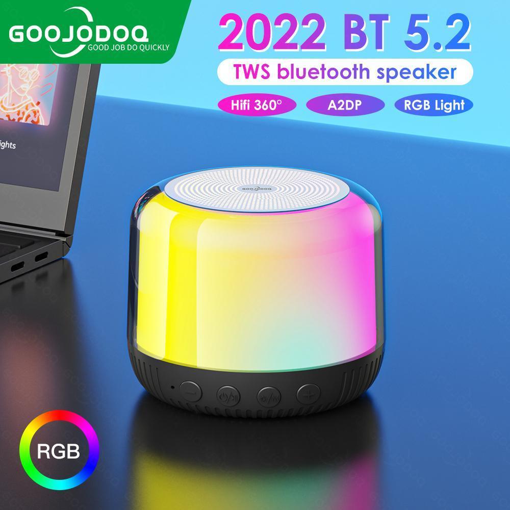 Jual GOOJODOQ Bluetooth Speaker Stereo Mini led Portable Mini HiFi ...