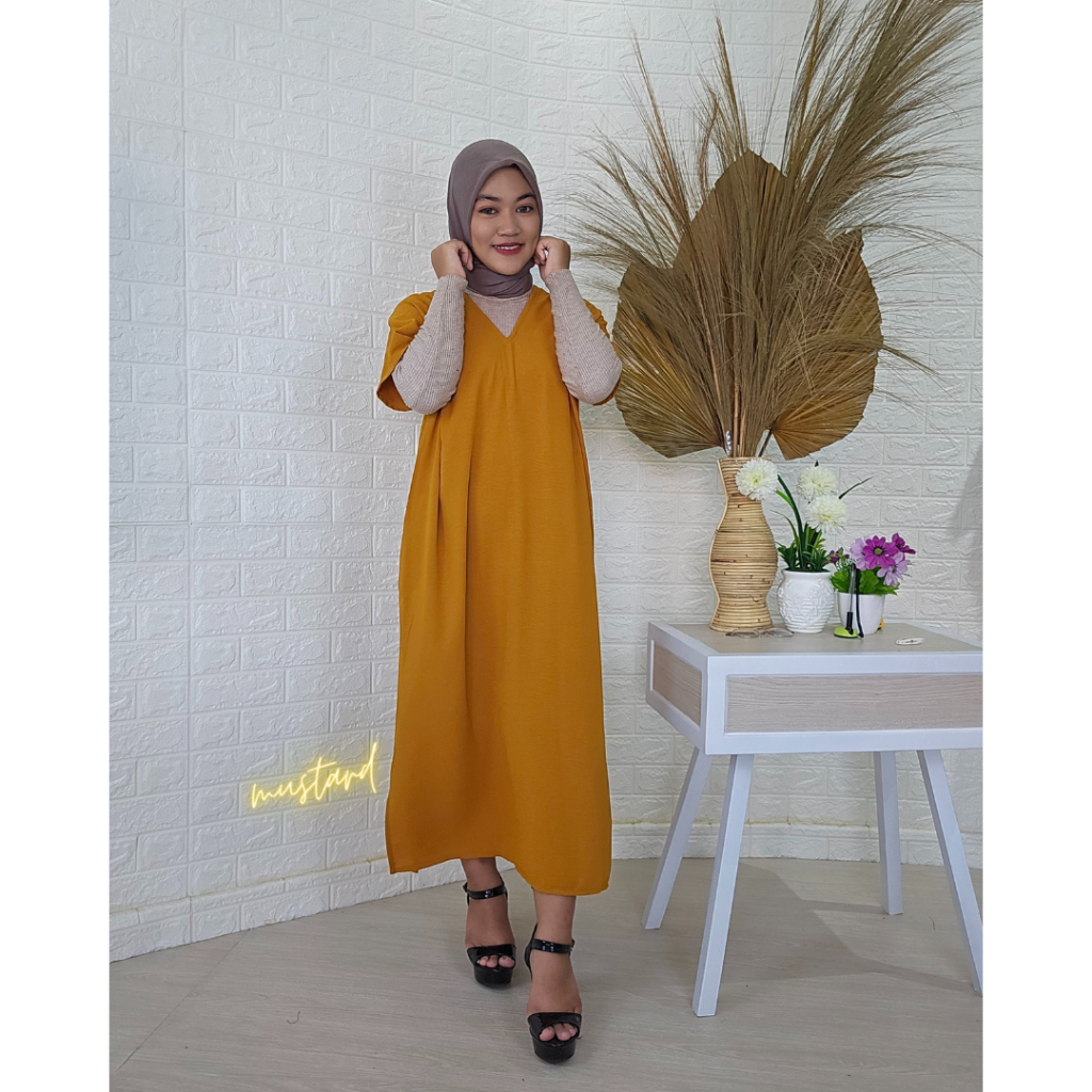 Jual Dres panjang nagita longsquare/ dres longsquare baju wanita