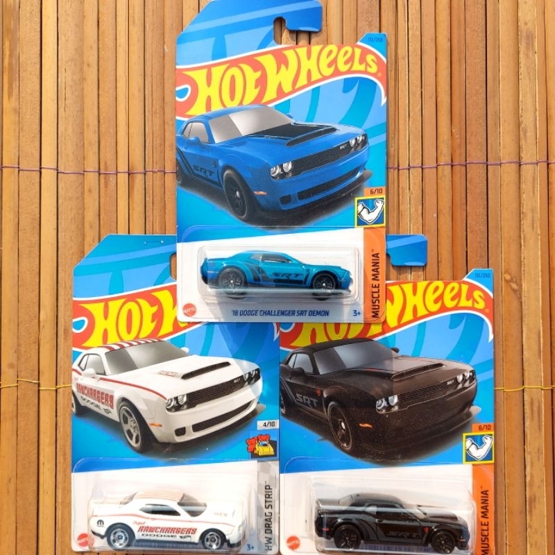 Jual Hotwheels 18 Dodge Challenger Srt Demon 2022 Short Card 2023 Biru