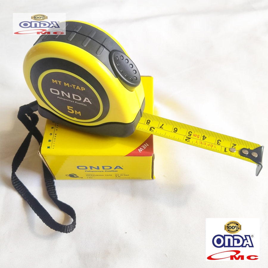 Jual Meteran Measuring Tape / Meteran Otomatis 5 Meter ONDA MT M TAP ...