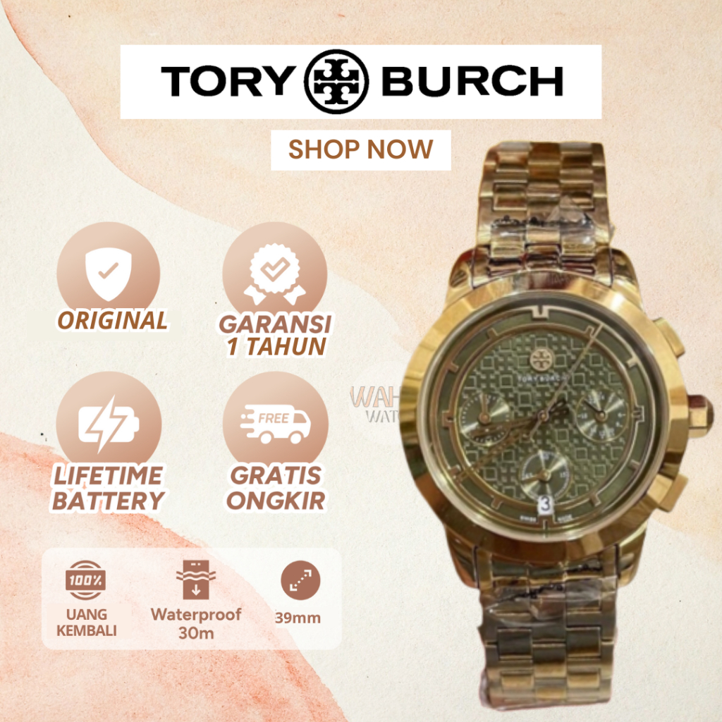 Jual [ORIGINAL]-[COD] ✓ Jam Tangan Wanita Tory Burch TBW1023