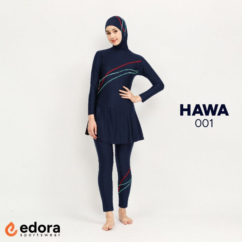 Jual Baju Renang Muslimah Jilbab Edora Sportswear Hawa Pakai Cup Bra