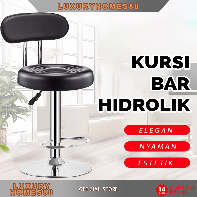 Jual Kursi Bar Hidrolik Kursi Cafe Minimalis Kursi Lantai Sandaran Tinggi Kursi Stool Bulat