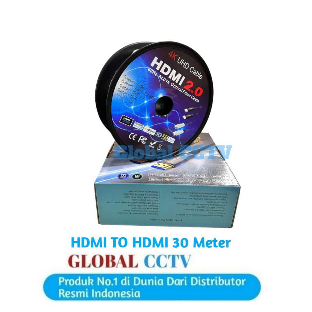 Jual Kabel HDMI 30 meter / Kabel HDMI 2.0 OPTICAL 4K UHD | Shopee Indonesia