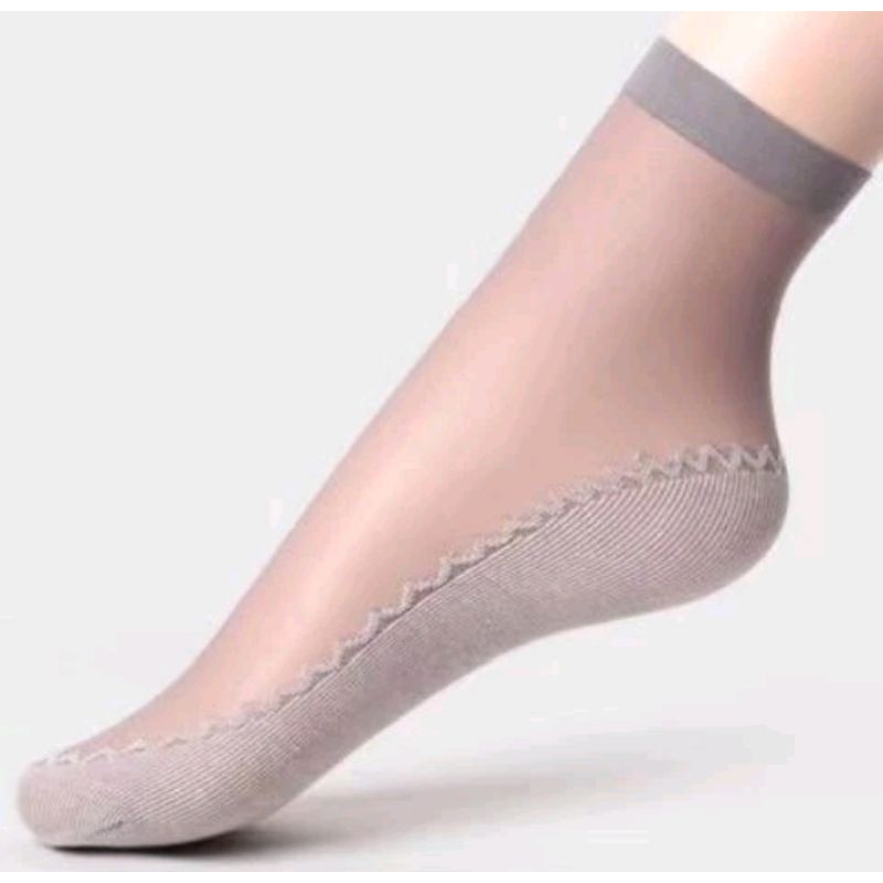 Jual KAOSKAKI TRANSPARANT PENDEK SOCK KAKI ANTI SLIP FASHION WANITA ...