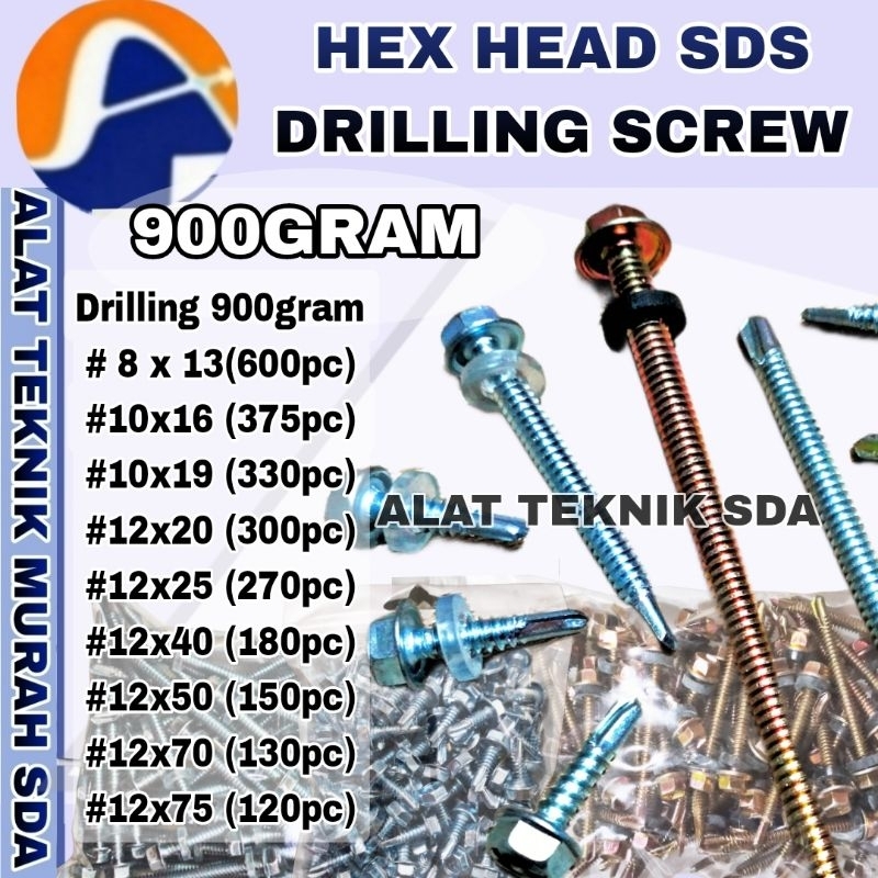 Jual Gr Baut Skrup Drilling Roofing Galvalum Sekrup Baja Ringan Gram Per Plastik