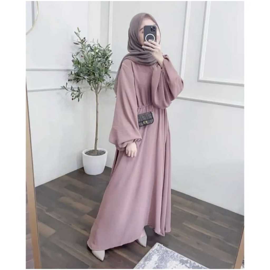 Jual Avrist Maxy Gamis Premium Kerut Crinkle Airflow Baju Gamis