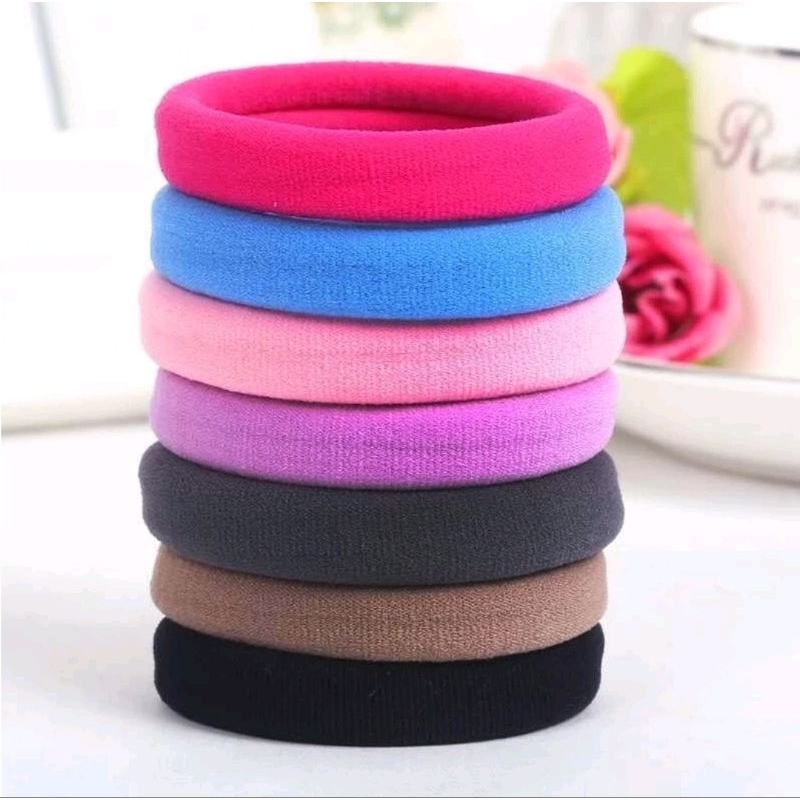 Jual 1PCS Ikat Rambut Wanita Besar Donat Bundar Kunciran Gelang Karet ...