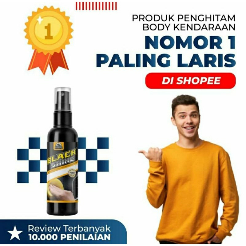 Jual penghitam body motor BLACK SHINE 100 ML