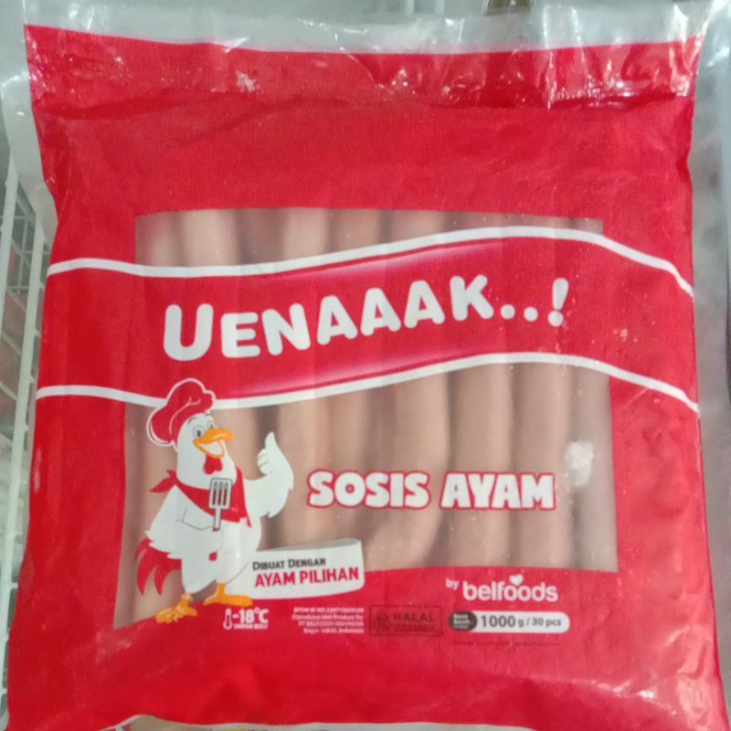 Jual Belfoods Sosis Ayam Uenak Isi Pcs Kg Shopee Indonesia