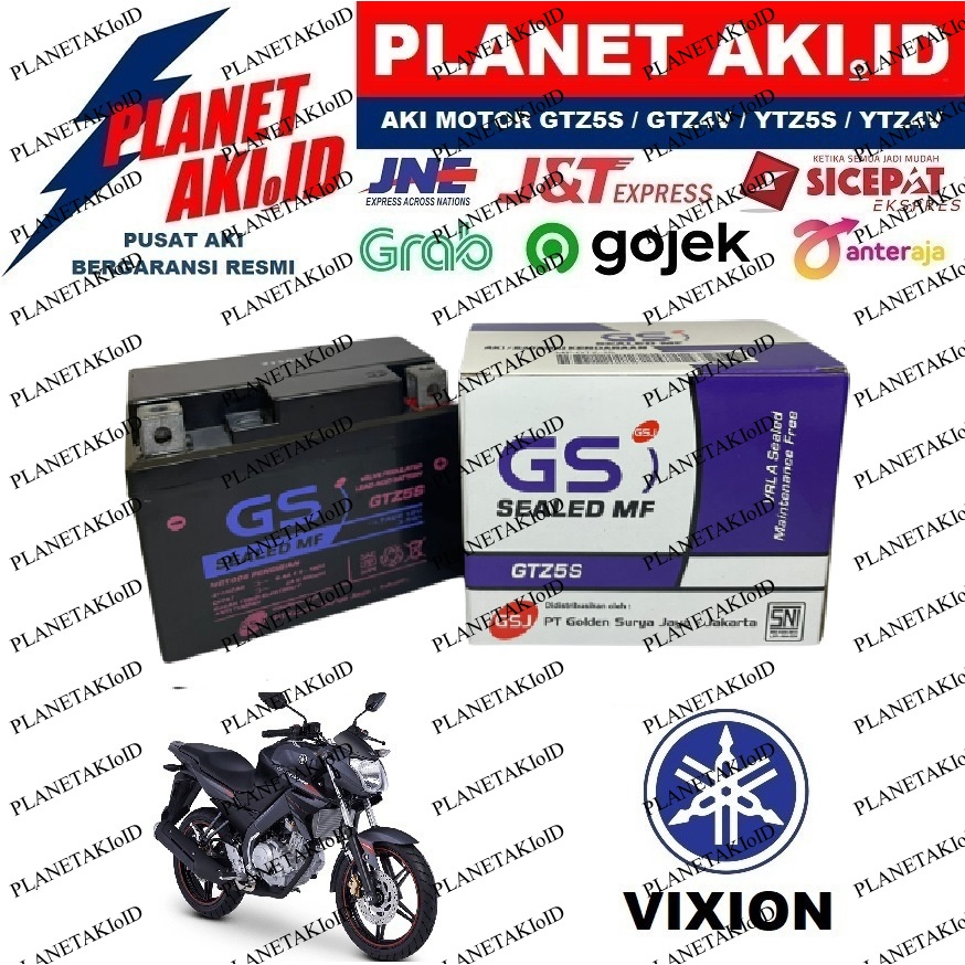 Jual Aki Motor Yamaha Vixion Aki Kering Accu Kering MF GTZ5S | Shopee
