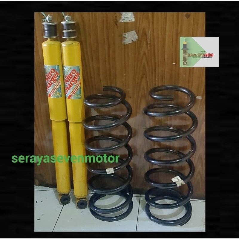 Jual shockbreaker dan coil spring per keong costum tinggi belakang land ...