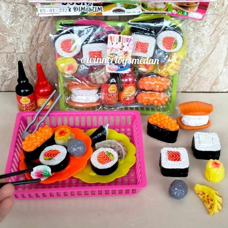 Jual Mainan Makanan Siap Saji Kantin Ceria Sushi dan Dimsum Fast Food ...