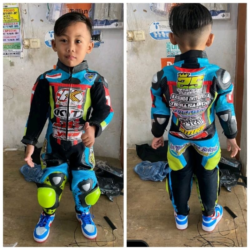 Jual WEARPACK BALAP ROAD RACE ANAK 5-12 TAHUN FREE SLEDING PAD 02 ...