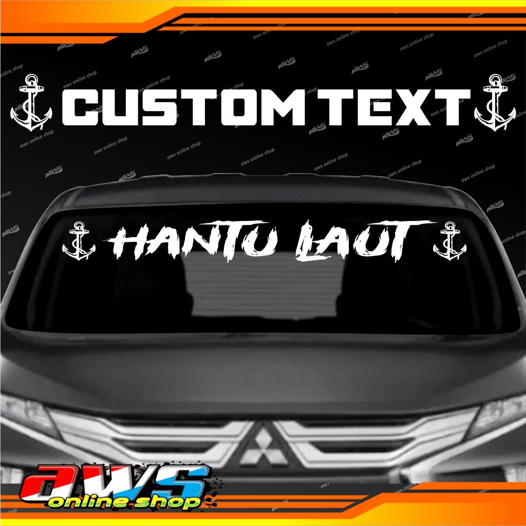 Jual Sticker Kaca Mobil Hantu Laut Custom Text Dll | Shopee Indonesia