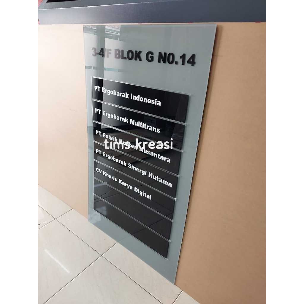 Jual Plang Nama Ruangan Plang Nama Pt Papan Nama Slide Signage Akrilik Papan Akrilik