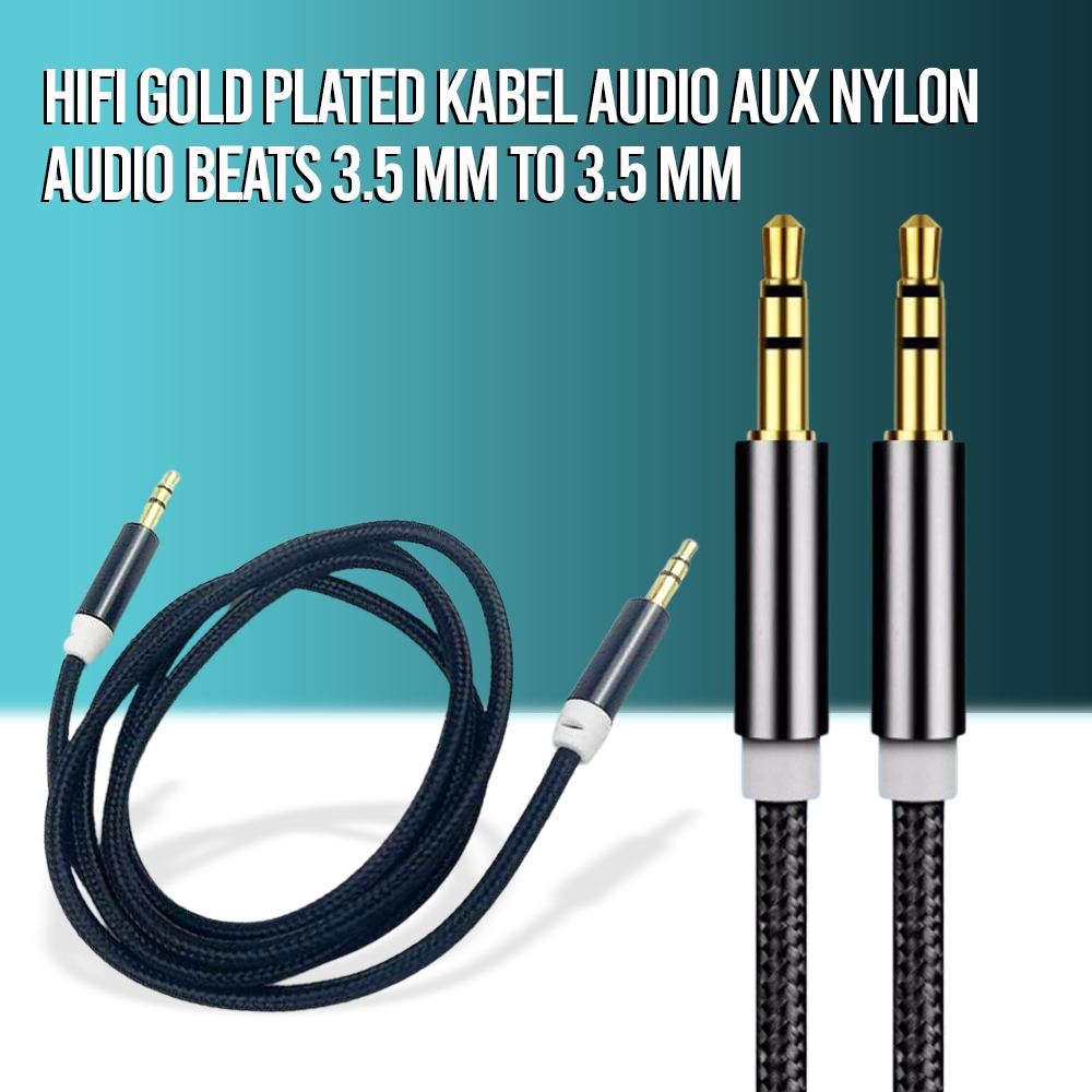 Jual Kabel Audio Aux Hifi Gold Plated Nylon Audio Beats 35mm To 35mm Shopee Indonesia 3279