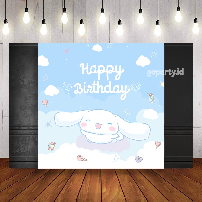 Jual CINNAMOROLL BACKDROP SPANDUK BACKGROUND BANNER DEKORASI ULANG