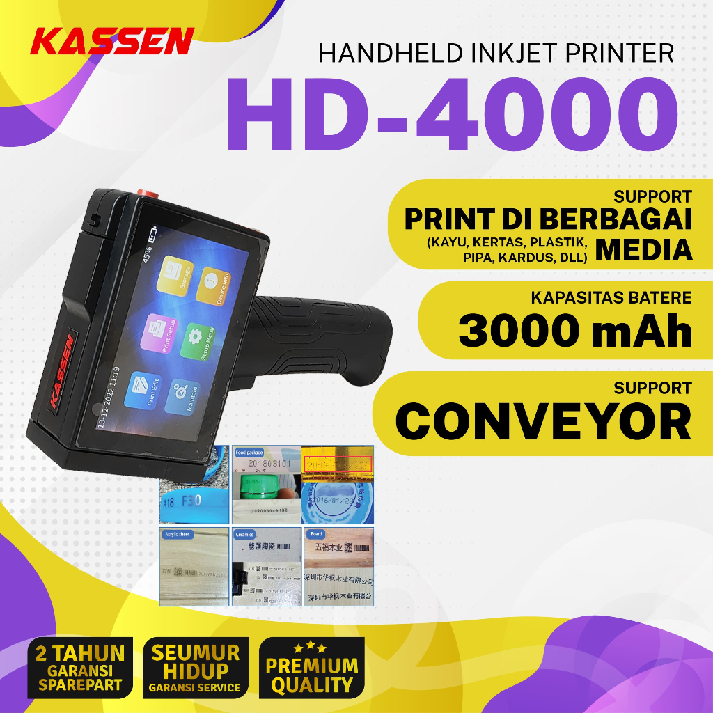 Jual Smart Handheld Printer Portable Conveyor EXpDate Kassen HD 4000 HD ...