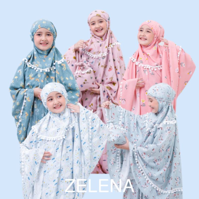 Jual ZELENA - Mukena Anak Motif Rayon Premium Catalula Series (3-11 ...