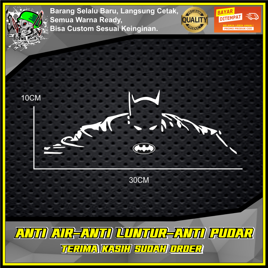 Jual Cutting Sticker BATMAN KACA BELAKANG Mobil | Shopee Indonesia