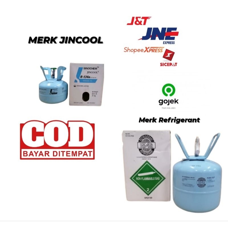 Jual FREON R134 3KG MERK JINCOOL DAN REFRIGERANT Shopee Indonesia