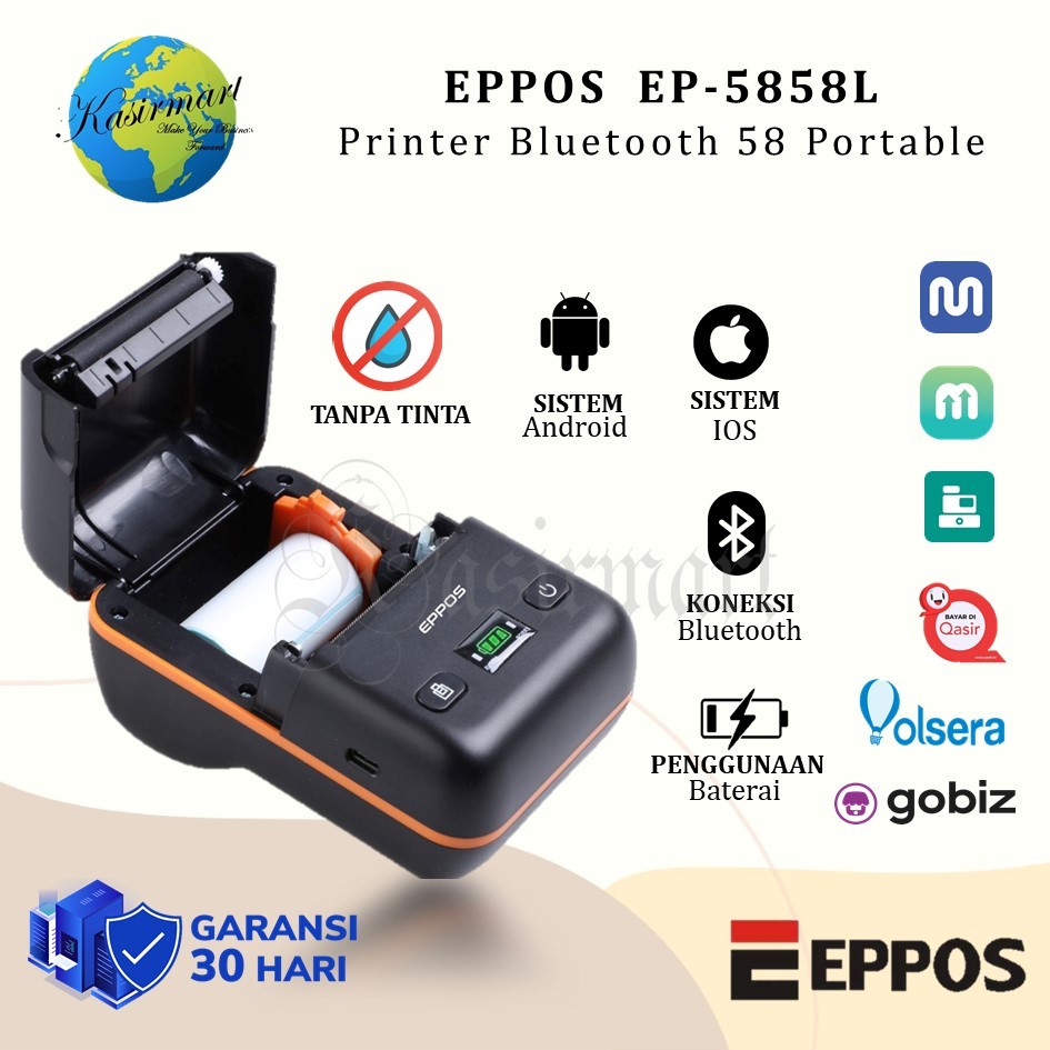 Jual Eppos Ep L Printer Cetak Resi Cetak Struk Portable Mm Thermal Ep L Rpp N