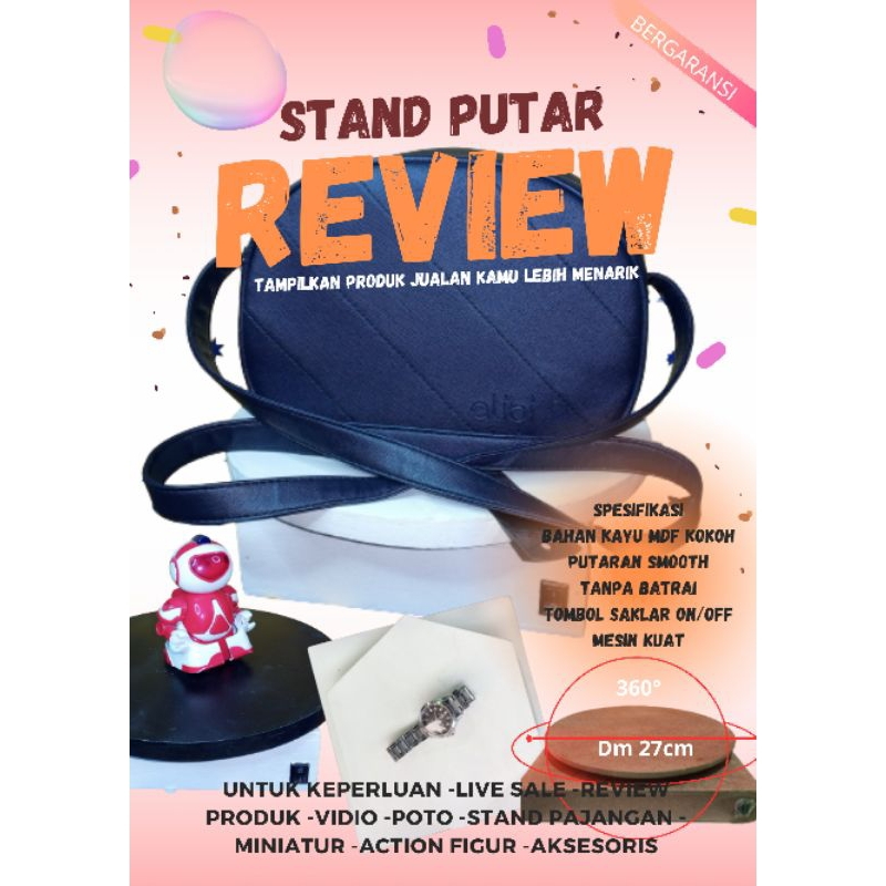 Jual stand display putar rotary 360 meja pajangan live berputar besar ...