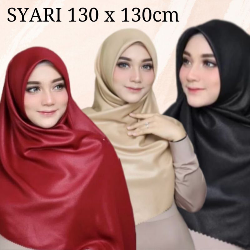 Jual ( TERMURAH ) Kerudung segi empat / jilbab syari glowing / jilbab