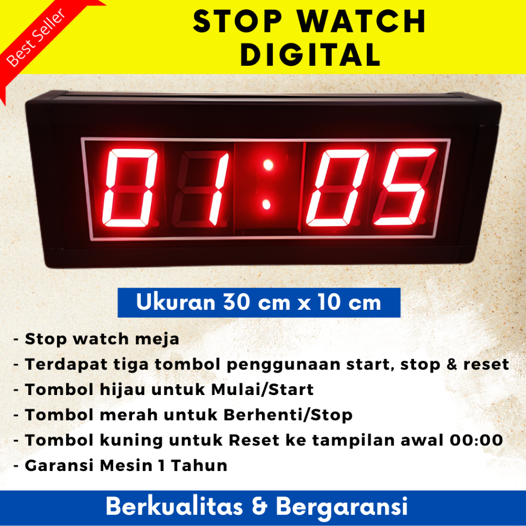 Jual Stop Watch Digital Ukuran 30 cm x 10 cm Shopee Indonesia