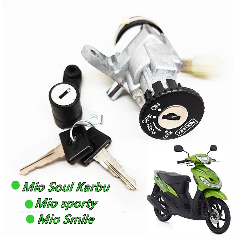 Jual Kunci Kontak Set Plus Kunci Jok Mio Karbu Mio Sporty Mio Smile Jupiter Mx Shopee Indonesia