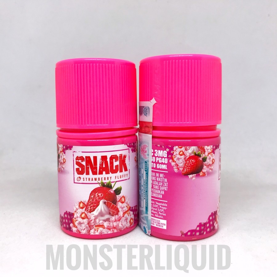 Jual SNACK V5 STRAWBERRY FLUFFLY BY TETRA X VAPEON 3MG 60ML Shopee