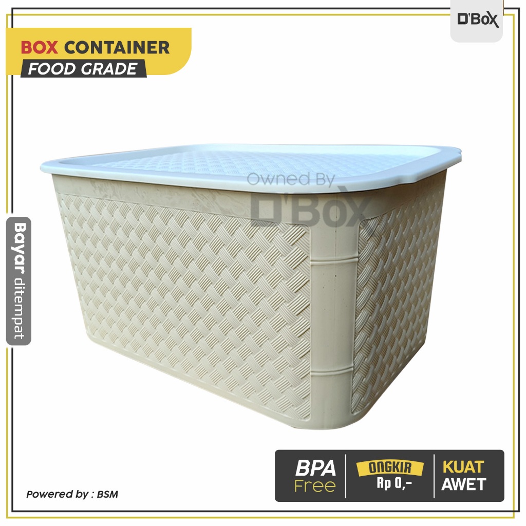 Jual Storage Box 50 Liter Wadah Container Penyimpanan Serbaguna Model ...