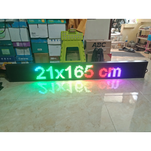 Jual Running Text P10 5 Panel Ukuran 21x165 Cm Outdoor | Shopee Indonesia