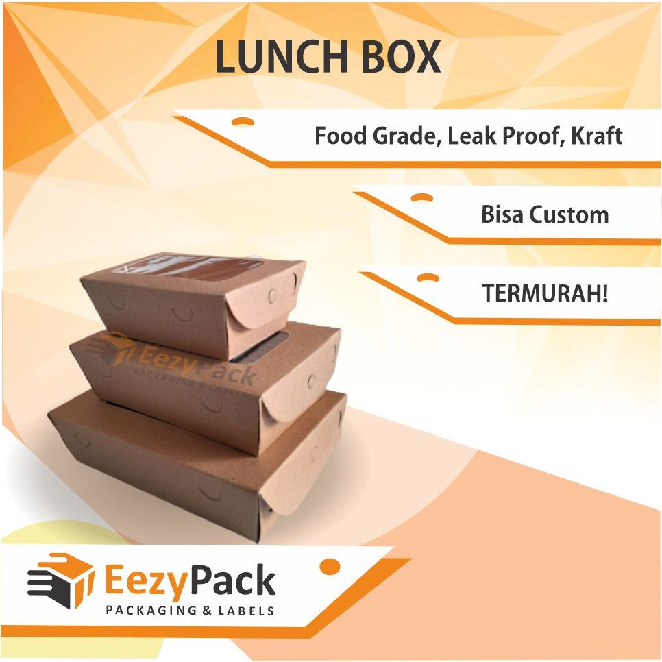 Jual (ISI 25) Lunch Box/ Kotak Makan Siang/ Box Nasi/ Box Mie Gacoan ...