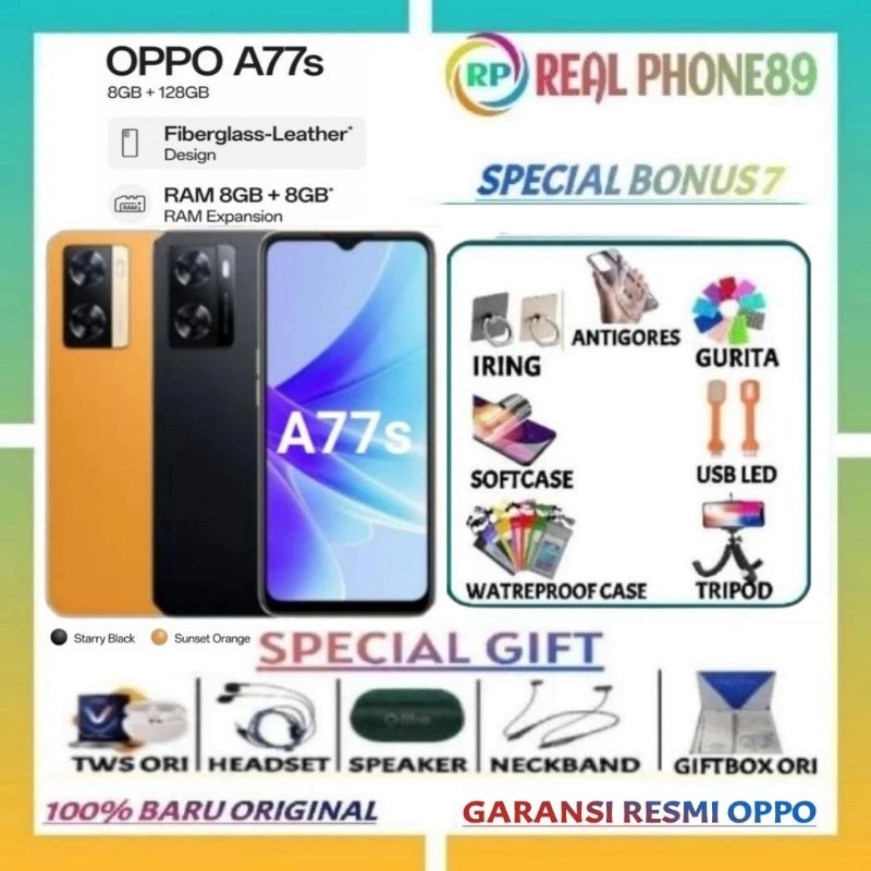 Jual OPPO A77S RAM 8/128 | A77s RAM 8/128 | A77s | A54 6/128 GB GARANSI ...